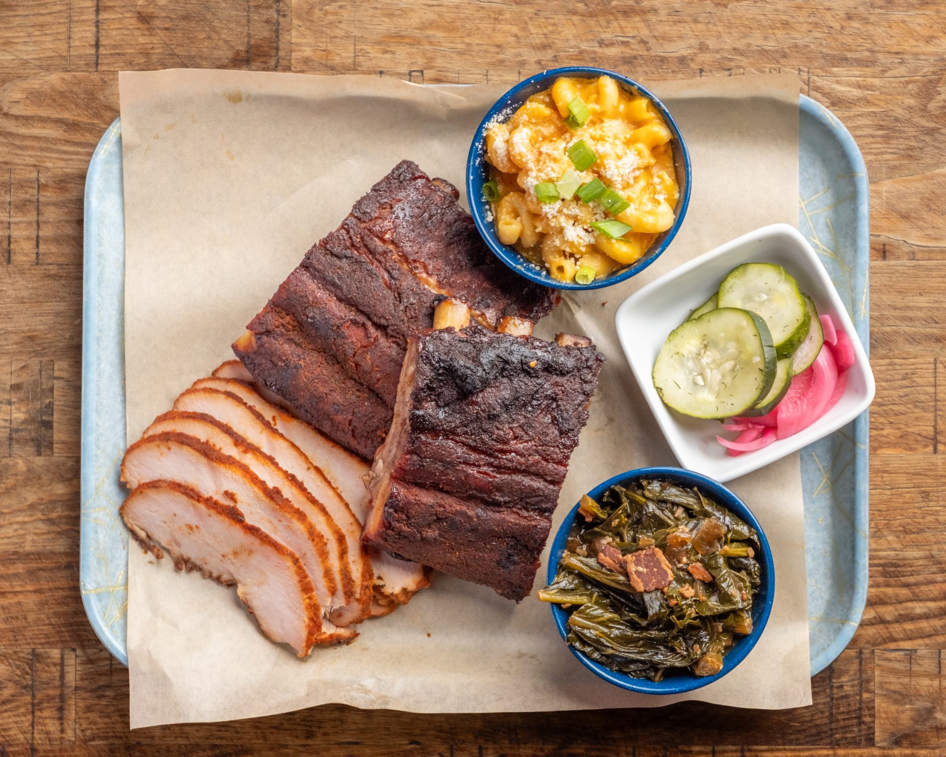 18 sauces. Seven smoked meats.